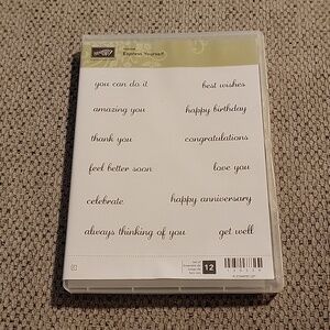 NWT Stampin Up Express Yourself Stamp Set